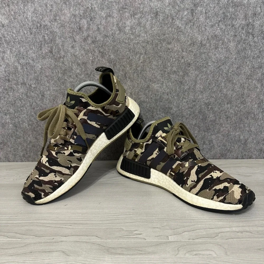 Adidas NMD R1 Mens Size 9 Savanna Camo FZ0076 Green Camouflage Sneakers Shoes
